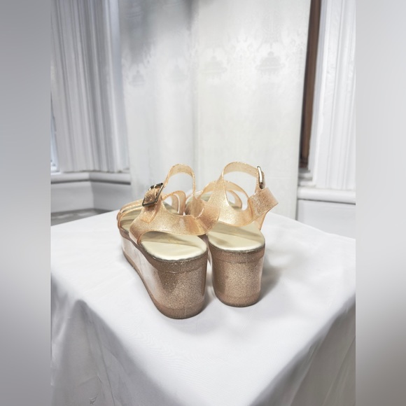 ALDO glitter shimmering platform sandals • beige US 9 - Picture 4 of 7